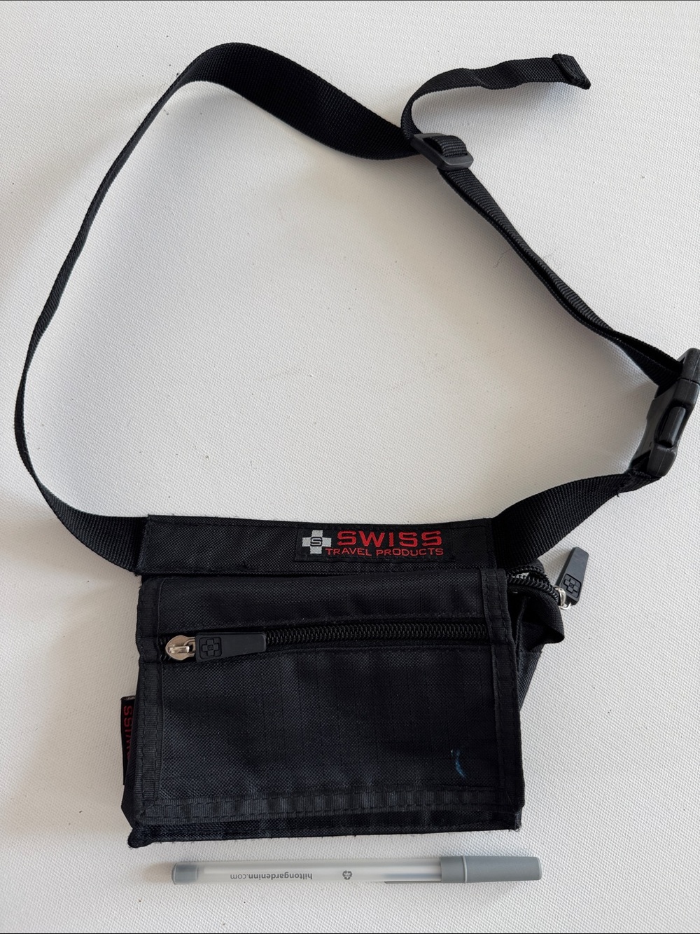 Black Belt Pouch - Compact Travel Organizer